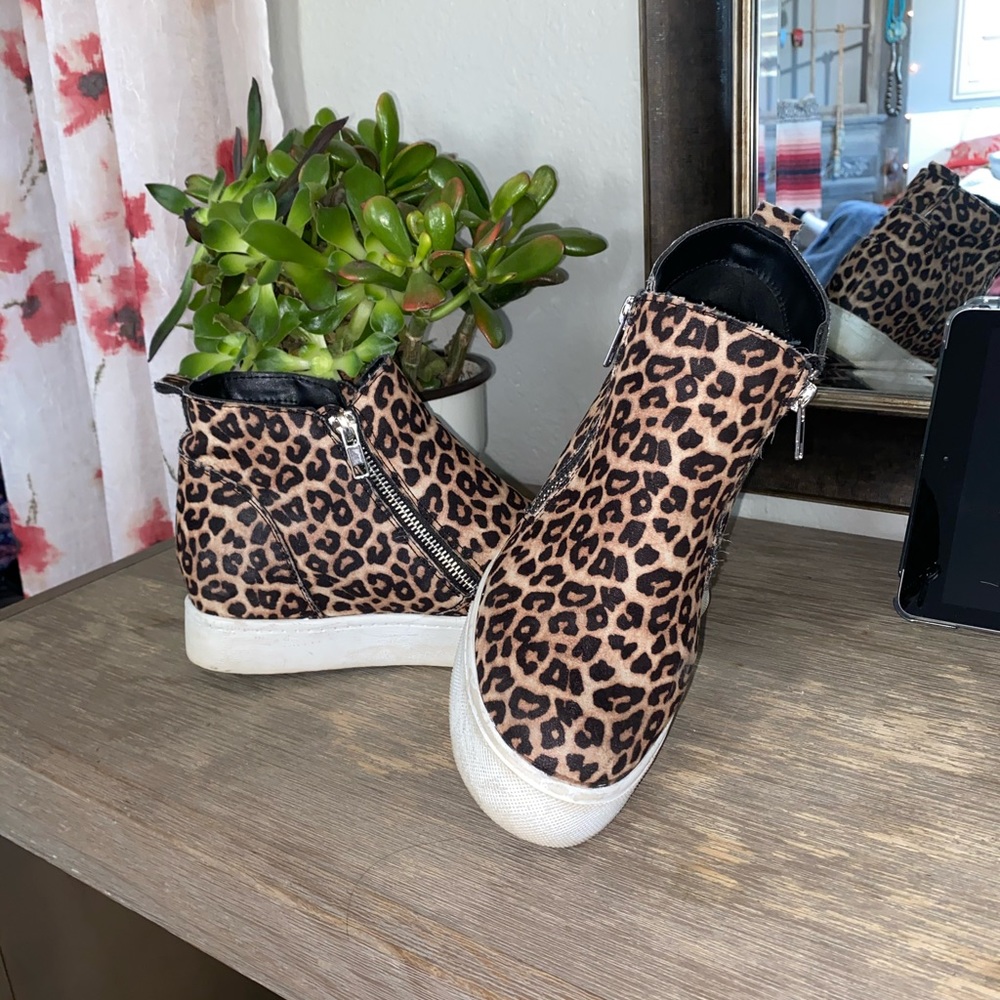 Cheetah platform shoes